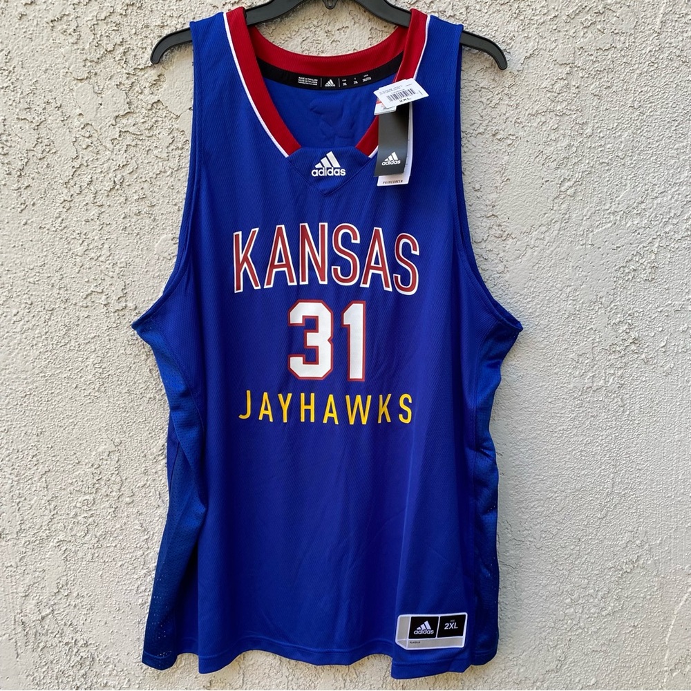 Kansas Jayhawks #31 Woodard ADIDAS Swingman Basketball Jersey Tank Top Size 2XL